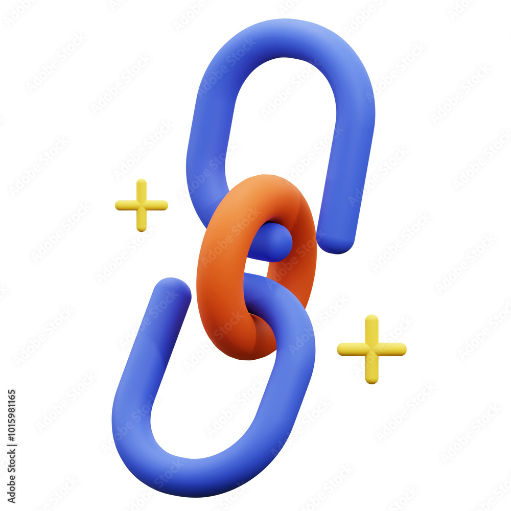 Obraz premium 3d link for connection icon. suitable for business and teamwork concepts