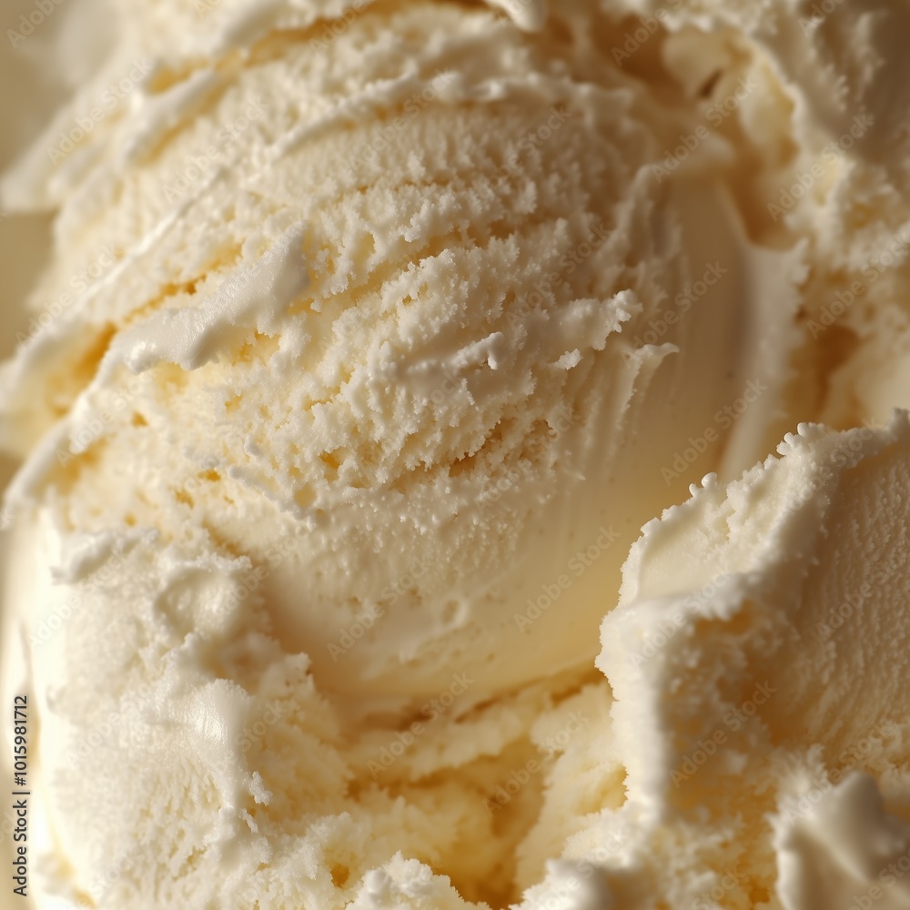 Creamy vanilla ice cream scooped into a bowl, highlighting the rich texture and indulgent swirls in a summer setting Creamy vanilla ice cream scooped into a bowl, highlighting the rich texture and indulgent swirls in a summer setting
