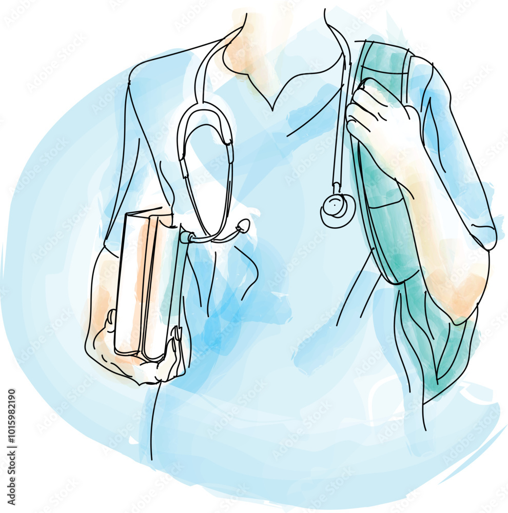 Medical education - vector illustration