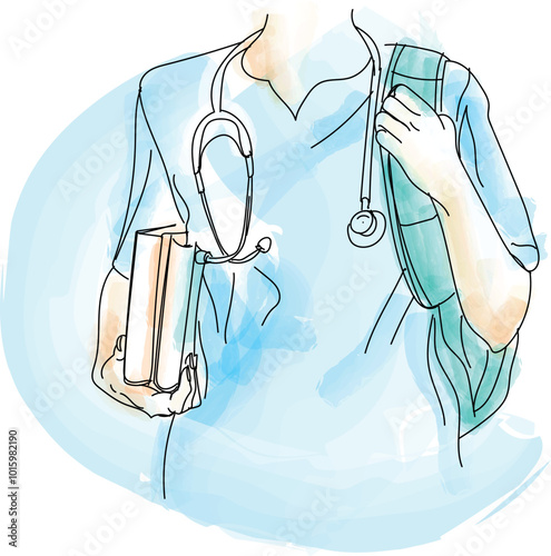 Obraz na płótnie Medical education - vector illustration w salonie