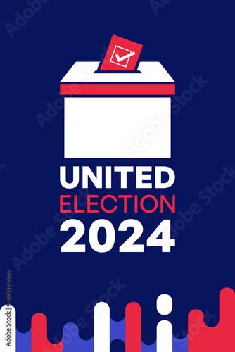 2024 United States Election Poster with Ballot Box