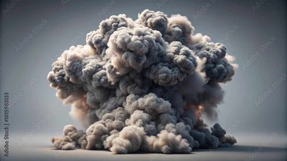 Smoke cloud explosion against a gray backdrop during daylight hours , smoke, cloud, explosion, gray, backdrop Smoke cloud explosion against a gray backdrop during daylight hours , smoke, cloud, explosion, gray, backdrop