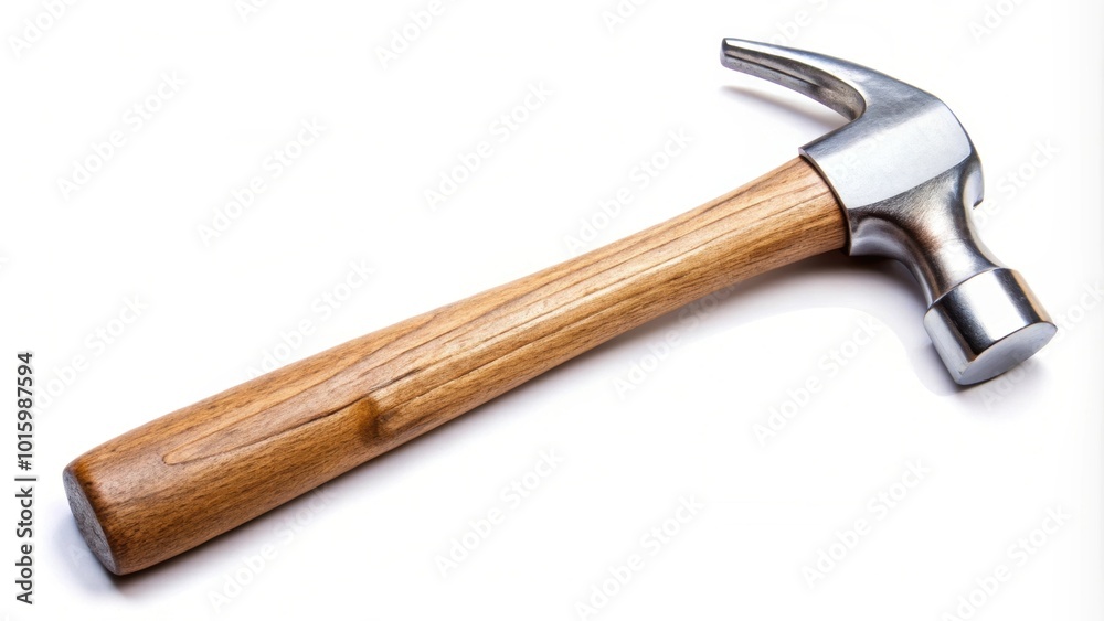 Regular claw hammer with wooden handle and metal head, tool, construction, equipment, carpentry, work, DIY Regular claw hammer with wooden handle and metal head, tool, construction, equipment, carpentry, work, DIY