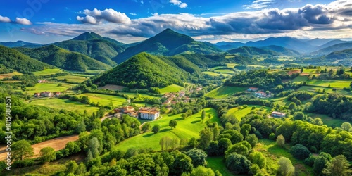 Lush greenery and volcanic landscapes of Olot , nature, scenic, Catalonia, Spain, travel, destination, outdoor photo