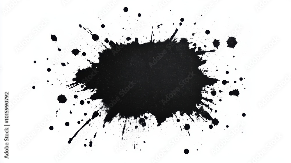 Abstract black ink splash on white background Abstract black ink splash on white background