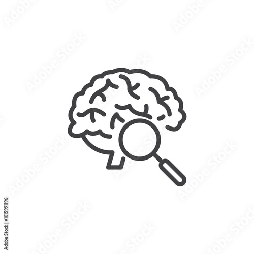 Psychology Research line icon