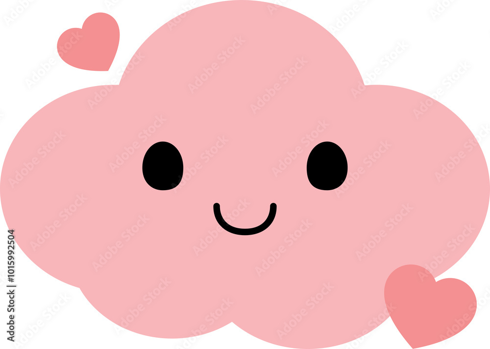 Cute cloud cartoon characters. Flat design illustration. Cute cloud cartoon characters. Flat design illustration.