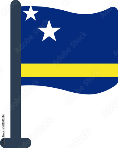 CURACAO Flag Crisp Flown