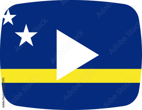 CURACAO Flag Free Flown Icon