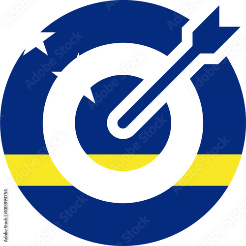 CURACAO Flag on Target icon