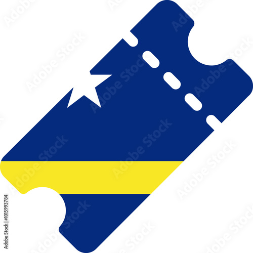 CURACAO Flag On ticket
