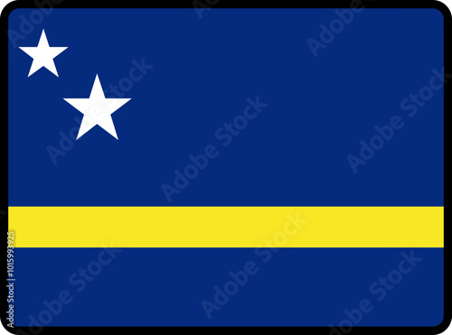 CURACAO Flag Smooth rectangle icon