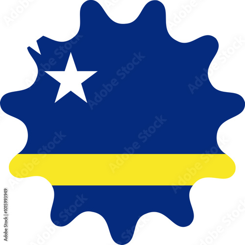 CURACAO Flag Smooth Sides Icon
