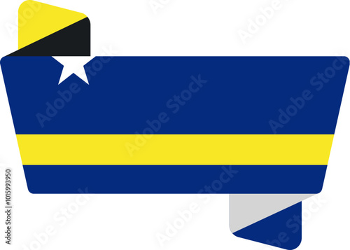 Folded Icon of CURACAO Flag