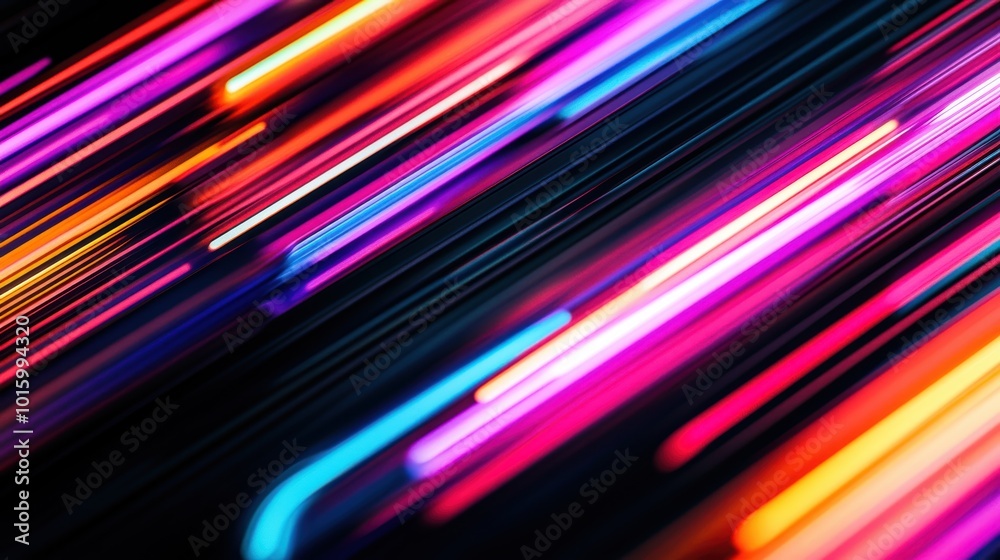 Vibrant neon light streaks background with modern touch Vibrant neon light streaks background with modern touch