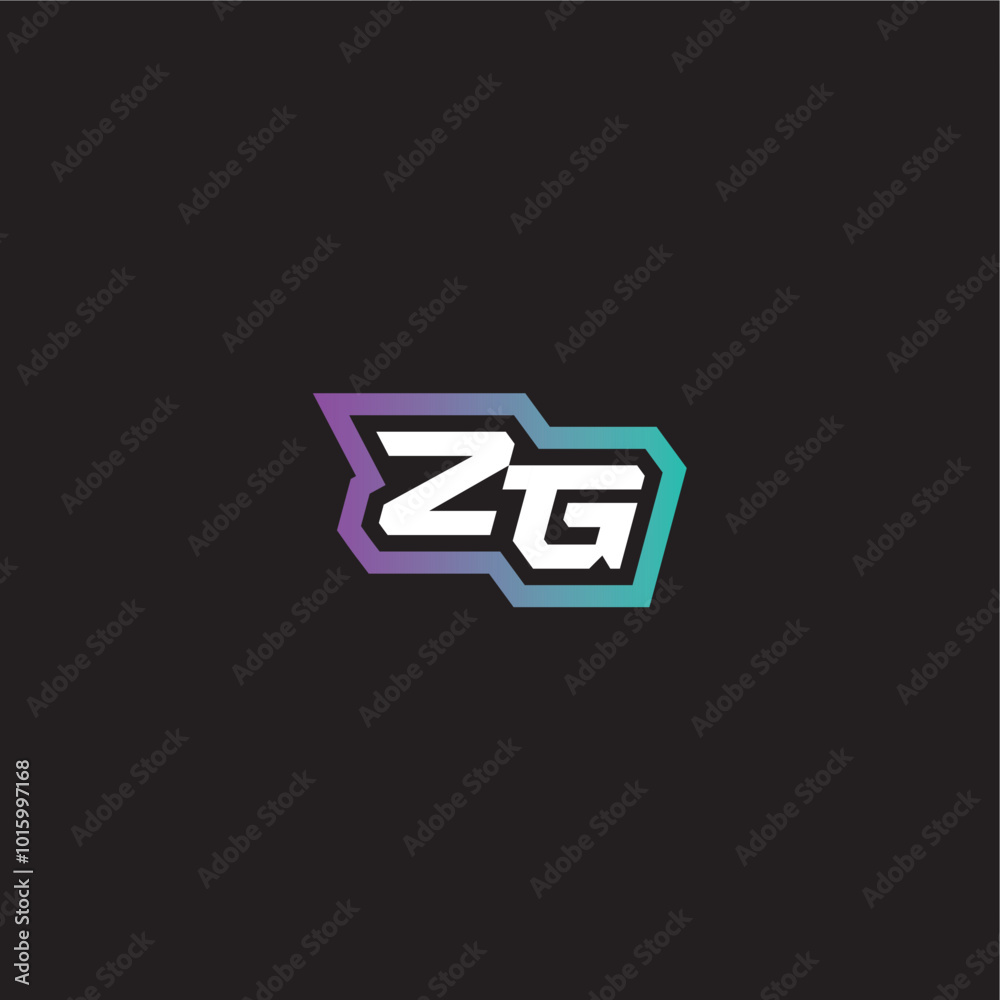 ZG letter dynamic and bold concept modern esport gaming monogram logo ZG letter dynamic and bold concept modern esport gaming monogram logo