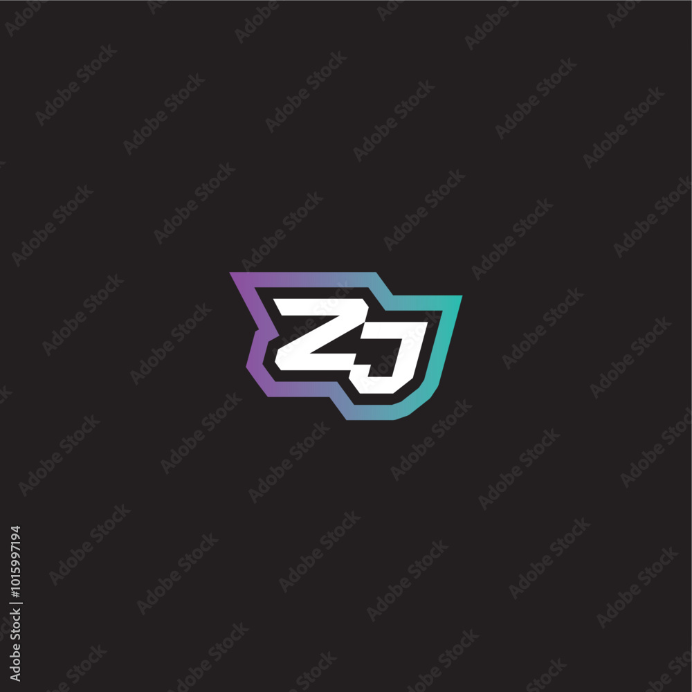 ZJ letter dynamic and bold concept modern esport gaming monogram logo ZJ letter dynamic and bold concept modern esport gaming monogram logo