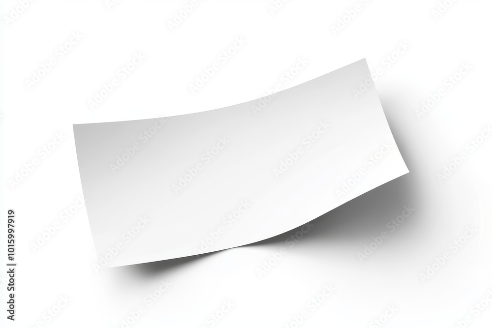 Blank White Paper Mockup with Shadow Blank White Paper Mockup with Shadow