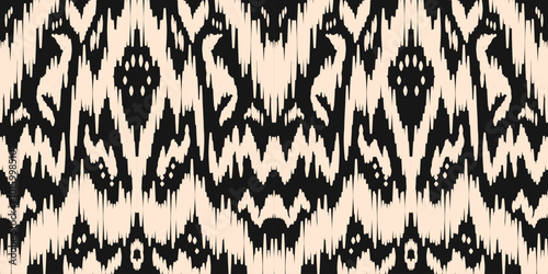Ethnic ikat seamless pattern.beautiful pattern. folk embroidery,bohemian style,aztec geometric art print.ethnic ikat abstract art.Seamless fabric. Ikat design for fabric, carpet, wallpaper, clothing.