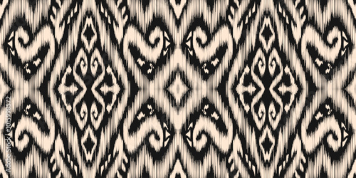 Ethnic ikat seamless pattern.beautiful pattern. folk embroidery,bohemian style,aztec geometric art print.ethnic ikat abstract art.Seamless fabric. Ikat design for fabric, carpet, wallpaper, clothing.