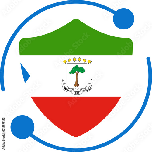 Security Icon in EQUATORIAL GUINEA Flag