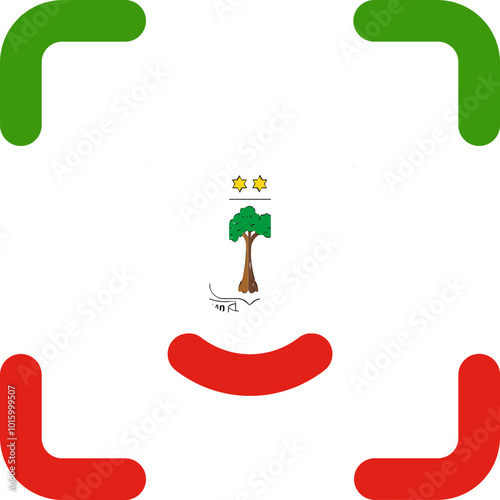 EQUATORIAL GUINEA flag on Face ID outline icon