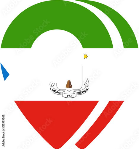 EQUATORIAL GUINEA flag on Map Icon