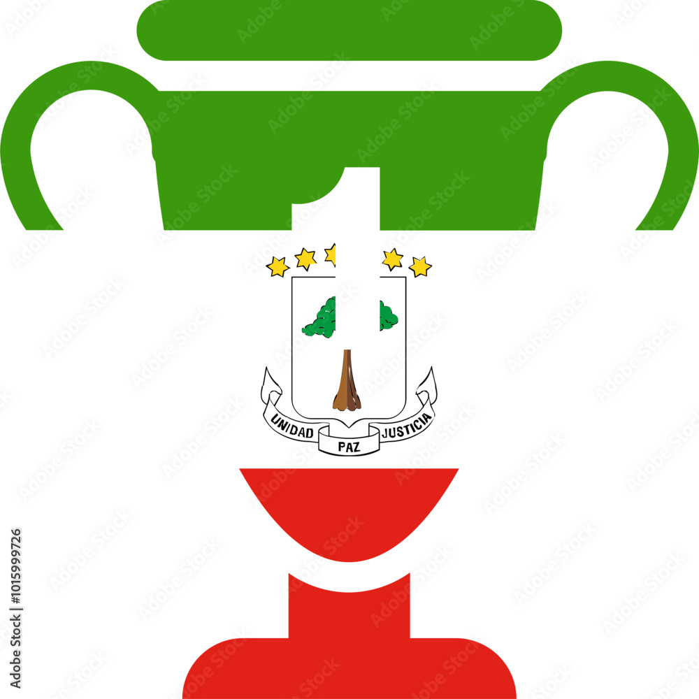 Fototapeta premium EQUATORIAL GUINEA flag on Victory bag