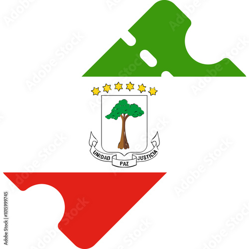 EQUATORIAL GUINEA Flag On ticket