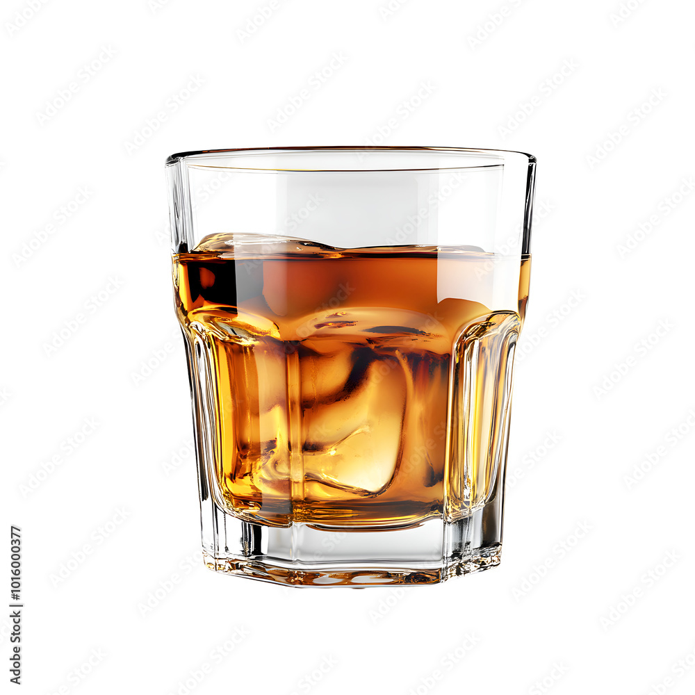 Whiskey on the rocks, Golden scotch whisky on a transparent background. Whiskey on the rocks, Golden scotch whisky on a transparent background.
