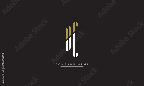 VC, CV, V, C Abstract Letters Logo Monogram