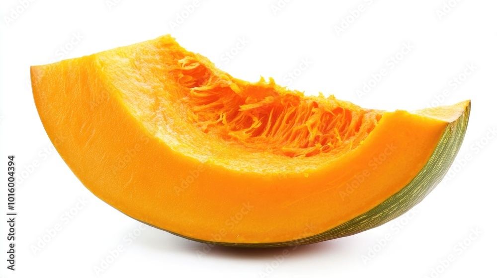 Fresh ripe pumpkin slice isolated on white background Fresh ripe pumpkin slice isolated on white background