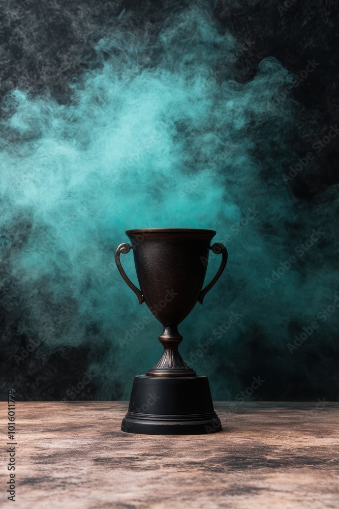 trophy in smoky atmosphere trophy in smoky atmosphere