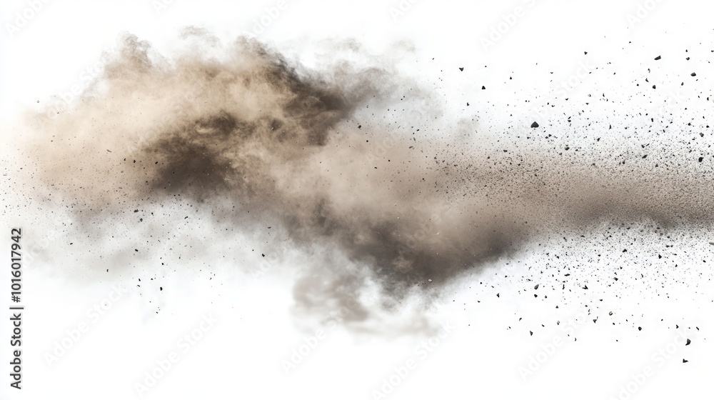 Dynamic airborne debris, swirling dust particles on a clear backdrop, evoking a sense of movement and energy, perfect for conveying action or environmental impact. Dynamic airborne debris, swirling dust particles on a clear backdrop, evoking a sense of movement and energy, perfect for conveying action or environmental impact.