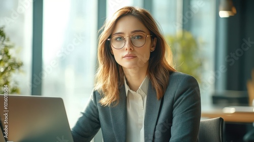 The Businesswoman at Office