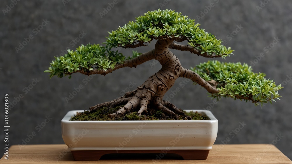 Bonsai Tree in a Rectangular Pot Bonsai Tree in a Rectangular Pot
