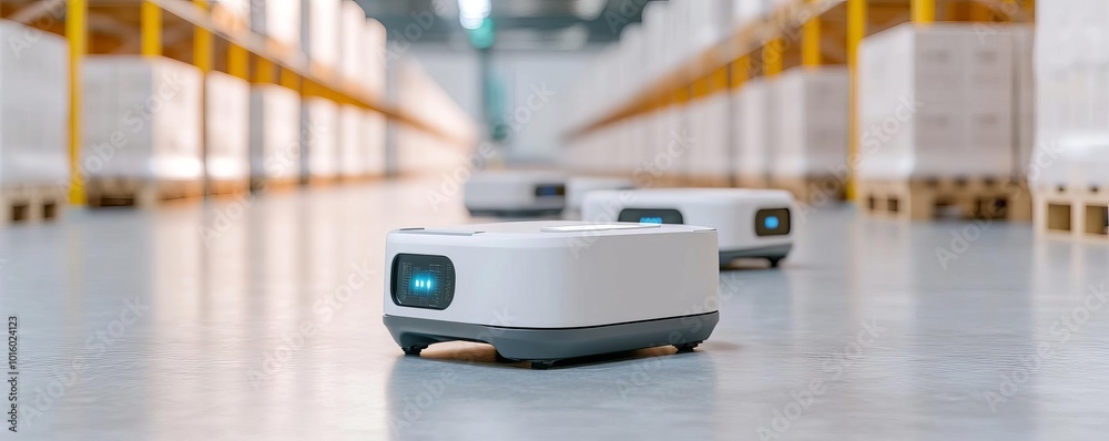 AI-enhanced supply chain, robotic warehouse management, high-tech logistics center AI-enhanced supply chain, robotic warehouse management, high-tech logistics center