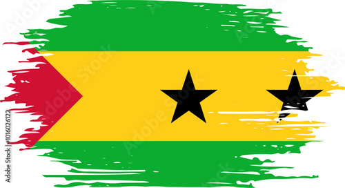 Brush On SAO TOME & PRINCIPE Flag
