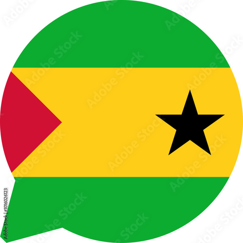 Chat Icon on SAO TOME & PRINCIPE Flag