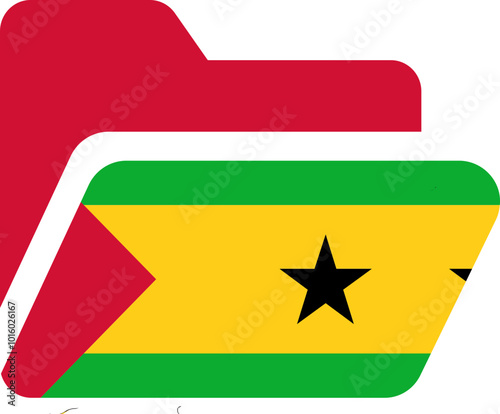 Folder Shape Of SAO TOME & PRINCIPE Flag