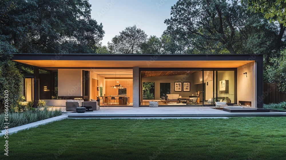 The open backyard of this modern family home is ideal for outdoor enjoyment The open backyard of this modern family home is ideal for outdoor enjoyment
