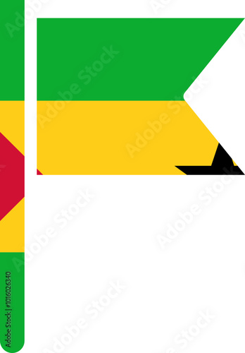 SAO TOME & PRINCIPE Flag Crisp Icon