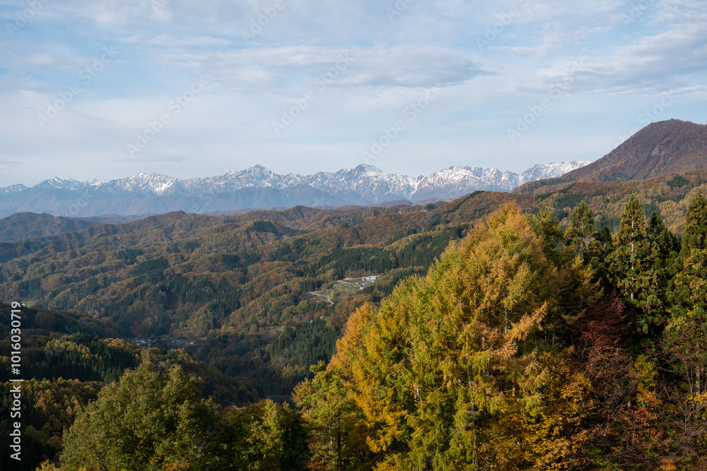 Fototapeta premium 大望峠から北アルプス展望