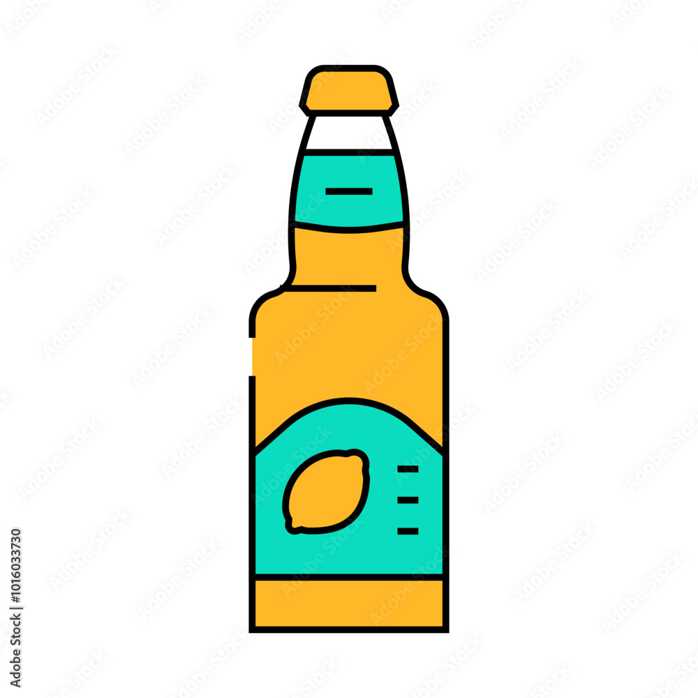 lemon beer line icon vector. lemon beer sign. isolated symbol illustration lemon beer line icon vector. lemon beer sign. isolated symbol illustration