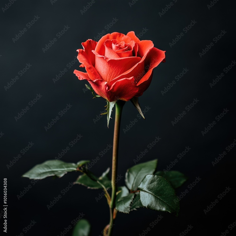Beautiful rose in studio with copy space with background Beautiful rose in studio with copy space with background