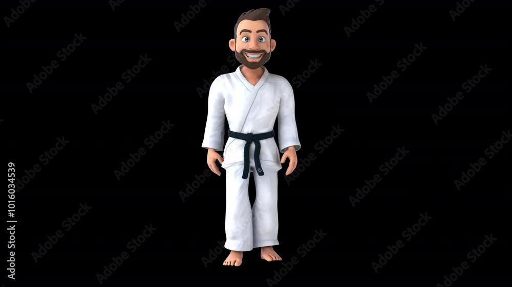 Fun 3D cartoon karateka (with alpha channel) Fun 3D cartoon karateka (with alpha channel)
