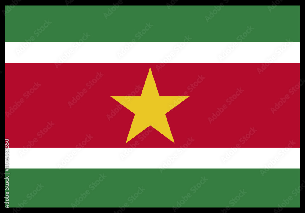 SURINAME Flag rectangle Icon SURINAME Flag rectangle Icon