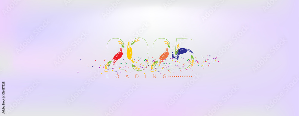 An eye-catching Happy New Year 2025 wallpaper, featuring a colorful and beautiful design to mark the new year celebration An eye-catching Happy New Year 2025 wallpaper, featuring a colorful and beautiful design to mark the new year celebration