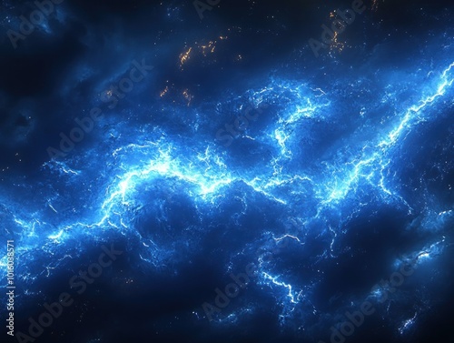 Abstract Blue Lightning