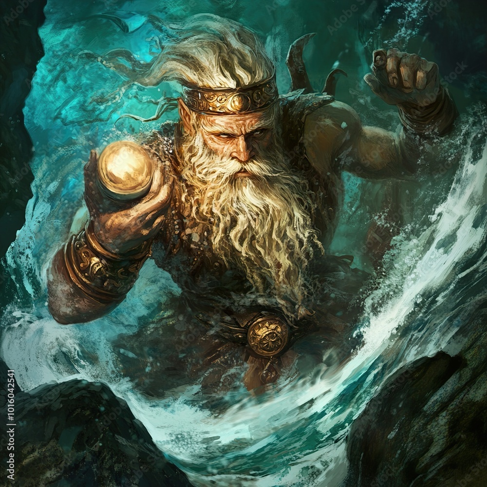 Poseidon, the Greek God of the Sea: A Powerful and Majestic Artwork ...